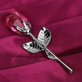 thumbnail image 5 of 24K Gold Crystal Rose Dipped Flower Valentine's Day Love Gift (Silver Rod Pink Flower), 5 of 8