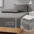 thumbnail image 6 of Degrees of Comfort Coolmax Cooling California King Sheet Sets | Best Sheet Set for Hot Sleepers | Soft, Deep Pocket, Grey, 4-Pcs, 6 of 15