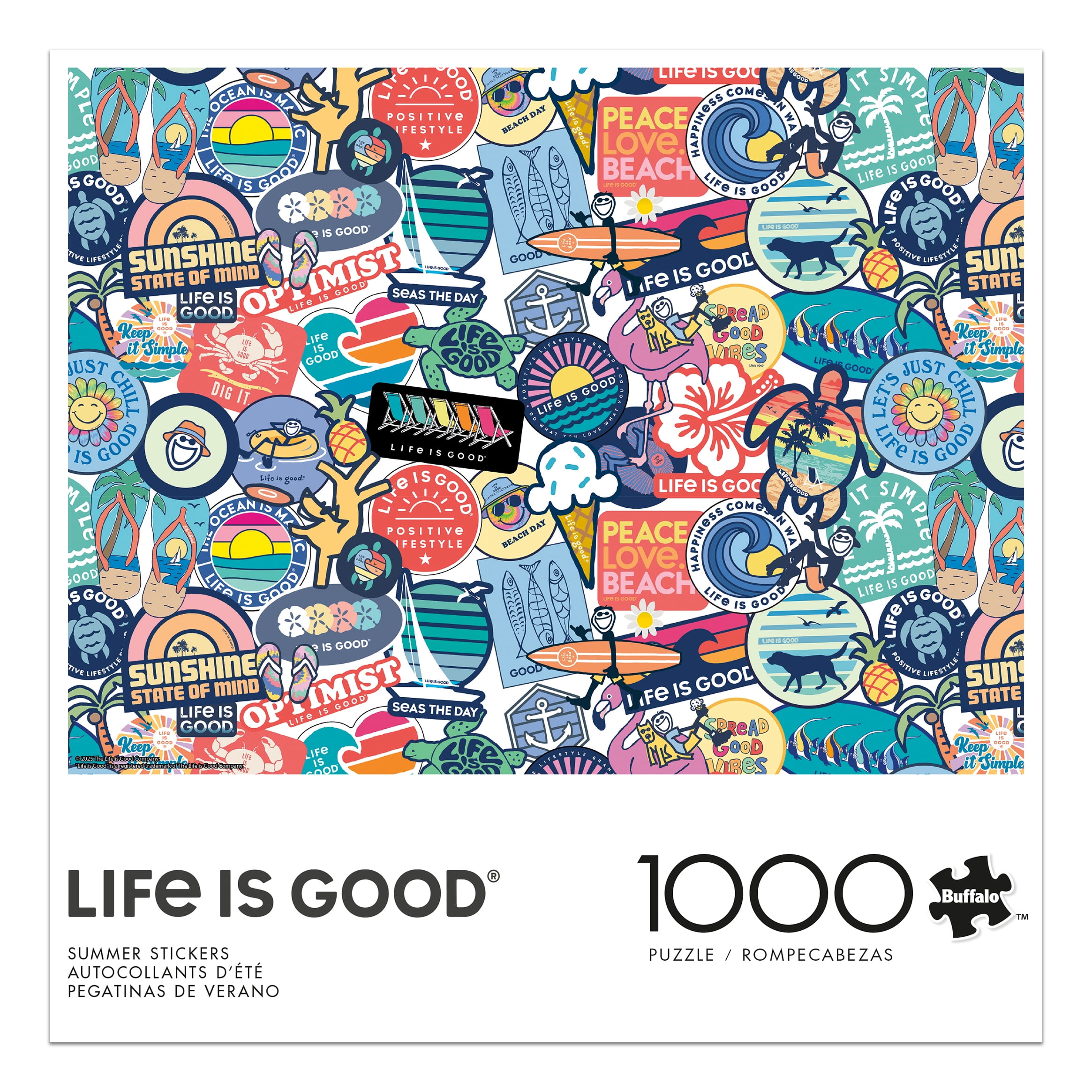 Puzzle en pièces emboîtables Buffalo Games LIG Summer Stickers de 1000 pièces pour adultes à partir de 14 ans