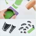 thumbnail image 5 of 12 Sizes DIY Leather Die Cutting Hollow Punch Cutter Tool Manual Punching Die Mold Hole Puncher Cutter Craft Tools Kit for DIY Handmade DIY Craft Round End Arch Shape with PVC Cutting Mat Pad, 5 of 9