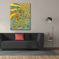 thumbnail image 3 of Epic Graffiti 'Psychedelic Rainbow Trout Fish' by Rebecca Wang Art, Acrylic Glass Wall Art, 40"x54", 3 of 8
