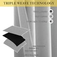 thumbnail image 6 of NICETOWN 100% Blackout Linen Curtain for Bedroom Energy Smart & Noise Blocking Out Blackout Drapes for Kitchen, 2 Panels, 52" W x 63" L, Greyish White, 6 of 8