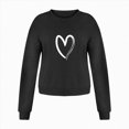 thumbnail image 2 of NOLDARES Womens Oversized Sweatshirt No Hood Fall Crewneck Graphic Pullover Sweatshirts Vintage Long Sleeve Tops,Black,XXL, 2 of 4