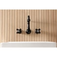 thumbnail image 6 of Kingston Brass KS1220PKX Duchess Double-Handle Wall Mount Bathroom Faucet, Matte Black, 6 of 7