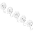 thumbnail image 1 of 5pcs Hook up Clear Hangers Wall Mounted Hooks Heavy Duty Hooks Suction Utility Hooks Kitchen Storage Hooks Suction Hooks for Reusable Hangers Suction Cup Seamless Hook Hanging Hook, 1 of 5