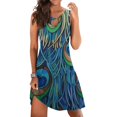 thumbnail image 3 of Vedolay Maxi Dress For Women Women's Plus Size Short-Sleeve Waisted Maxi Dress,Blue L, 3 of 5