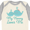 thumbnail image 4 of Inktastic Nanny Loves Me Grandchild Whale Boys or Girls Long Sleeve Baby Bodysuit, 4 of 5