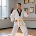 thumbnail image 4 of Cinturón de Karate, Taekwondo, Dojo y Judo | Hecho a Mano con Doble Aguja y Ocho Hilos | Grado 9 | 280 Cm / 110 Pulgadas | Multicolor | 1 Pieza, 4 of 6