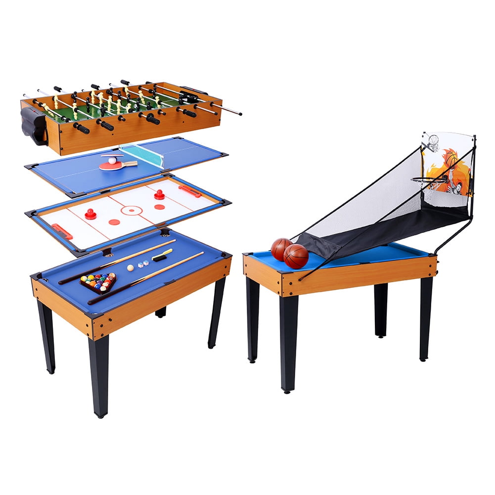 5-in-1 Multi Game Table 3.6x2 Ft Combo Game Table Foosball/Pool/ping Pong/basketball/Hockey Combination Game Table for Home
