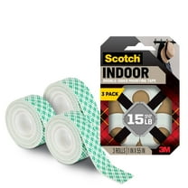 Scotch-Mount Indoor Double-Sided Mounting Tape, New, 1 in x 55 in, Hold 15 lbs, 3 Rolls