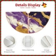 thumbnail image 3 of Xecao Purple Gold Marble Swirls Pattern Christmas Tree Skirt Holiday Part Decorations for Christmas Tree, Farmhouse Christmas Decor Xmas Holiday Home Party Decorations-36", 3 of 6