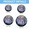 thumbnail image 6 of Stained Glass Window Hanging, Wisteria Flower Sun Catcher for Door Home Decor Purple and Blue Suncatcher Christmas Mother's Day Birthday Gifts for Women Men Mom and Nana, Stained, 6 of 6
