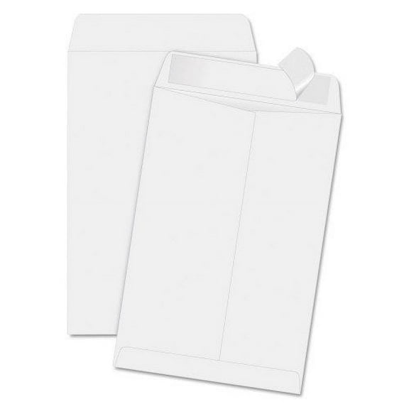 Quality Park Redi-Strip Catalog Envelope, #1 3/4, Cheese Blade Flap, Redi-Strip Adhesive Closure, 6.5 x 9.5, White, 100/Box (44334)