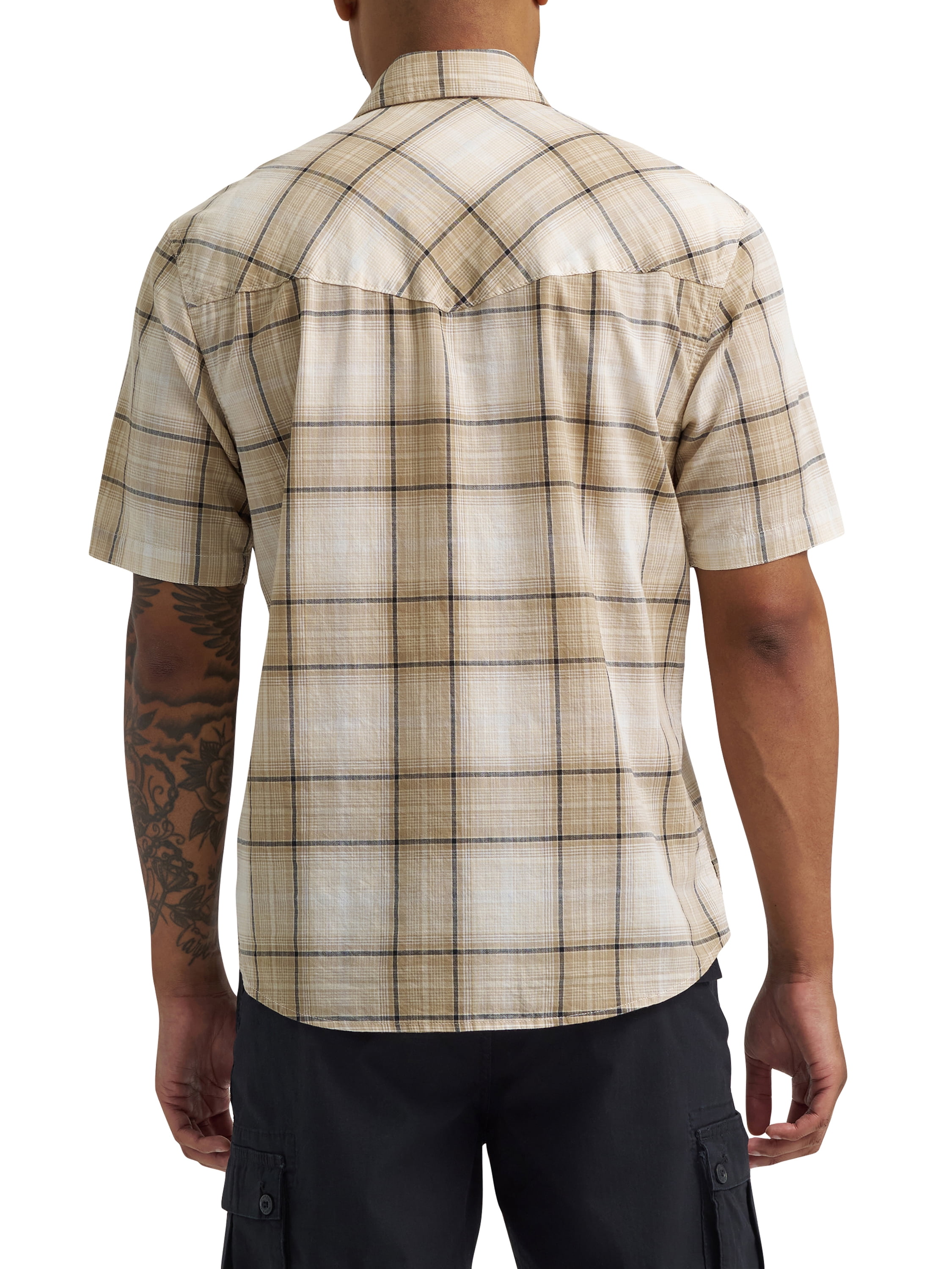 Wrangler® Men's Premium Short Sleeve Plaid Shirt, Sizes S-2XL