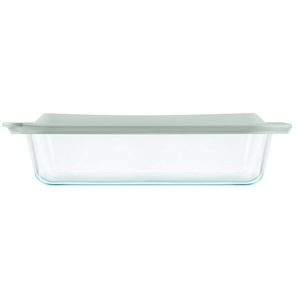 estrés rodillo A rayas Pyrex Deep 9 x 13" Rectangular Glass Baking Dish with Sage Green Lid,  5-Quart Capacity - Walmart.com