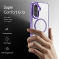 thumbnail image 5 of ELEHOLD Clear Magnetic Phone Case for Samsung Galaxy A56 5G, Compatible with Wireless Charging Slim Translucent Matte Back Shockproof Anti-Fingerprint Cover for Samsung Galaxy A56 5G,Purple, 5 of 7