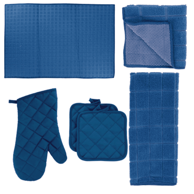 Jubilee Blue Doodle Oven Mitt - Set of Two One-Size