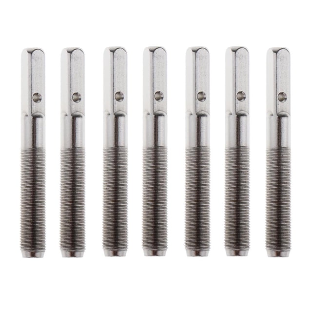 7 Unids/set Guitarra Cuerda Sólida Pin Clavija Clavo Acero Para Piezas De Repuesto De Arpa Sunnimix Pin de cuerda sólida