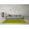 thumbnail image 3 of Ahgly Company Machine Washable Indoor Round Abstract Yellow Contemporary Area Rugs, 7' Round, 3 of 4