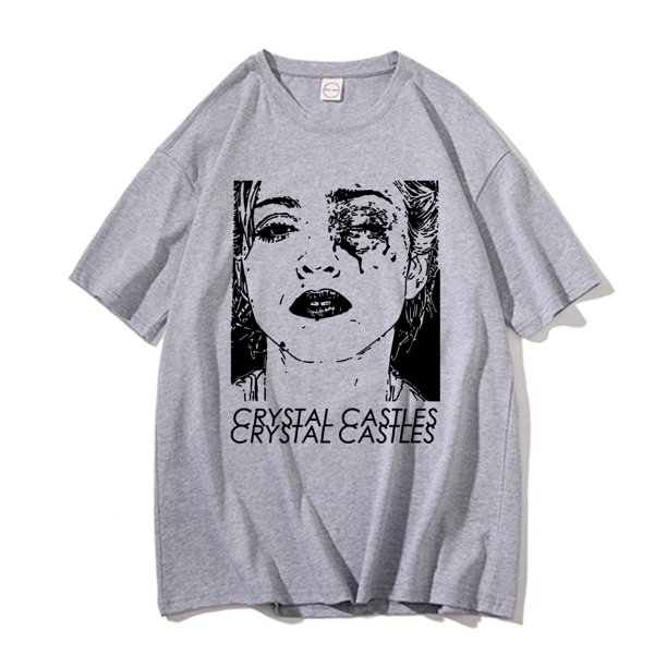 Las mejores camisetas de práctica de Crystal Castles, famosas, para hombre, camisetas de banda de música gótica, camisetas de hip hop vintage rock de gran tamaño para hombre.