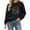Black, variant on cocolona Christmas Sweatshirts for Women Christmas Tree Printed Crew Neck Long Sleeve Pullover Sweatshirts