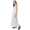 thumbnail image 2 of Cali1850 Women's XS~XL Lined Tiered Sleeveless Linen Flare Maxi Dress with Adjustable Spaghetti Strap, 2 of 6