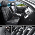 thumbnail image 4 of Front Seat Covers Fit for Subaru Impreza 2003-2026,Breathable Faux Leather Front Car Seat Covers,Waterproof Anti-Slip Wear-Resistant & Easy to Clean Seat Covers (Black&White, Front Seat), 4 of 5