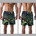 thumbnail image 3 of luoweisi Men's Beach Shorts Quick Dry Swim Trunks with Mesh Lining Tropical Plants L, 3 of 5