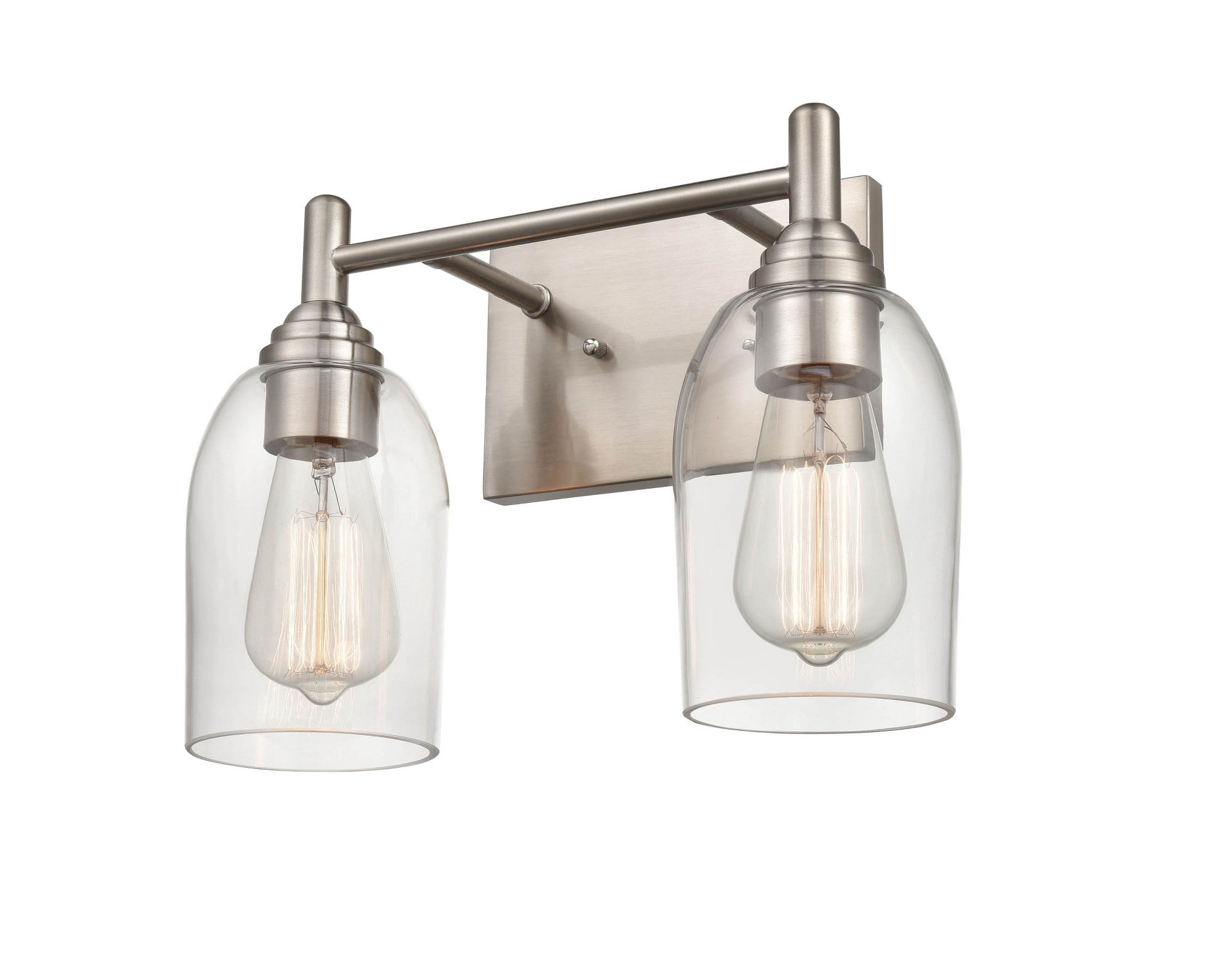 Millennium Lighting  Arlett 2 Light Vanity Fixture in Modern Gold or Brushed Nickel Brushed Nickel Nickel Brushed