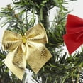 thumbnail image 6 of Christmas Bows, Decorative Bows, 12 Pack Christmas Tree Ornaments and Festival Decorations, Flocked Cloth Material, Perfect for Home, Wedding, Birthday Party, Garden, Market, Coffee Shop, Bar Decor, 6 of 6