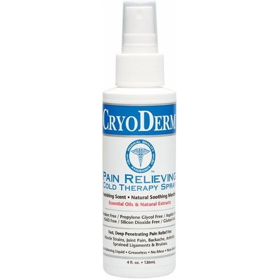 CryoDerm Cold Therapy Pain Relief Spray – 4 oz - Muscle & Joint Relief