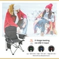 thumbnail image 4 of ARROWHEAD OUTDOOR Portable Heated Folding Camping Chair w/ 6-Can Cooler, 3 Heat Settings, Cup & Wine Glass Holder, Grey, 4 of 7