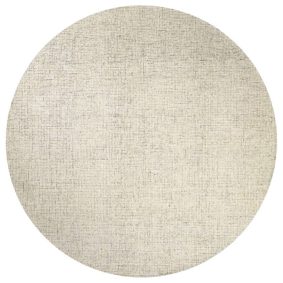 Alora Decor London 10' Round Solid Beige/Gray/Rust/Blue Hand-Tufted Area Rug
