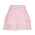 thumbnail image 5 of Pink Brunch for Women Spandex Flower Graphic Mini Petite Loose Fit Sexy High Cut Tiered Skirt Women 2025 Clothes Y2K M, 5 of 6