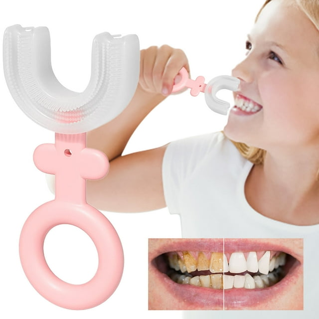 Dinosaur Style Children'S U-Shape Toothbrush For 360° Thorough Cleansing Whitening Massage Toothbrush U- Type Modeling Toothbrush For Children, Manual Toothbrush