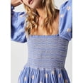 thumbnail image 3 of Diconna Robe Longue pour Femmes, Robe à Manches Longues Col Carré Broderie Fleur Robe Ample, 3 of 4