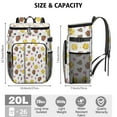 thumbnail image 3 of Travel Cooler Bag - Colorful Softball and Fashion Icons Pattern Camping Beer Cooler Backpack with Bottle Opener- Waterproof Insulated Picnic Backpacks - Cooler Bag for Beach, 3 of 6