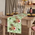 thumbnail image 2 of Table Runners 72 Inches Long Dress Scarves, Christmas Green Farmhouse Kitchen/Dining Table Runner, Coffee Tablerunners, Xmas Cute Elk Winter Leaves Cartoon Snowflake 16x72 Inch, 2 of 9