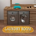 thumbnail image 1 of YAOMOBB Low Profile Laundry Mat Water Absorbent Floor Mat Laundry Room Letter Printed Non Slip Stain Resistant Bathroom Carpet, 1 of 6