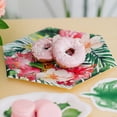 thumbnail image 2 of Weddingstar Large Hexagon Disposable Paper Party Plates - Tropical Floral - Set Of 8, 2 of 3