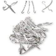 HOSTK 40pc/10pc Silver Metal Bookmark Hairpin Hook Carved Antique Vintage with Pendant Jewellery Making Mermaid