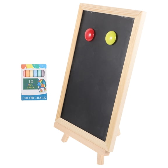 LITINKIMI Tabletop Mini Chalkboard Sign Black 1 Set 11.8x7.9in Wood