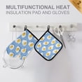 thumbnail image 4 of Yayeee Oven Mitts and Pot Holder Set of 4 Heat Resistant Kitchen Gloves Baking Hot Pad, Playful Fried Eggs, 4 of 5