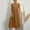 Coffee, variant on Patlollav Womens Plus Size Women Dresses Summer Cotton Linen Solid Color Round Neck Short Sleeve Dress Long Dress