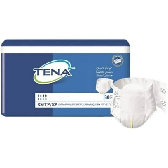 TENA ProSkin Plus Incontinence Protective Underwear Disposable Unisex Adult Diapers Brief Moderate Absorbency x-small (17"-29") Pack of 30