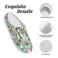 thumbnail image 5 of Lsque Flowers and Cactus Pattern Womens Comfort Cotton on Scuff With Memory Foam and Anti-skid Sole Slipper-44/45, 5 of 7