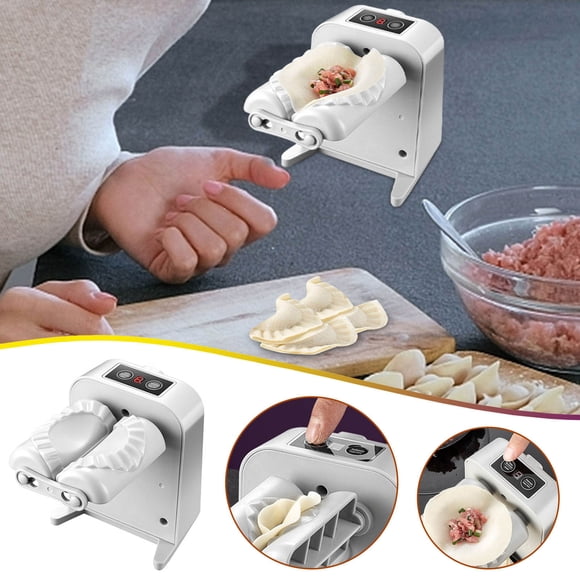 ZZkhGO Automatic Dumpling Maker, Electric Dumpling Machine for Wontons Ravioli, Kitchen Tool Fast Easy Pierogi Press with Mould Cutter