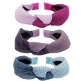 thumbnail image 1 of FROG SAC 3 Diademas con Nudo Superior para Niñas Lindo Paquete de Diademas Anudadas Accesorios para el Cabello de Dos Tonos en Azul Rosa Morado Diademas de Moda Boho para Niños de 5 a 12 Años, 1 of 5