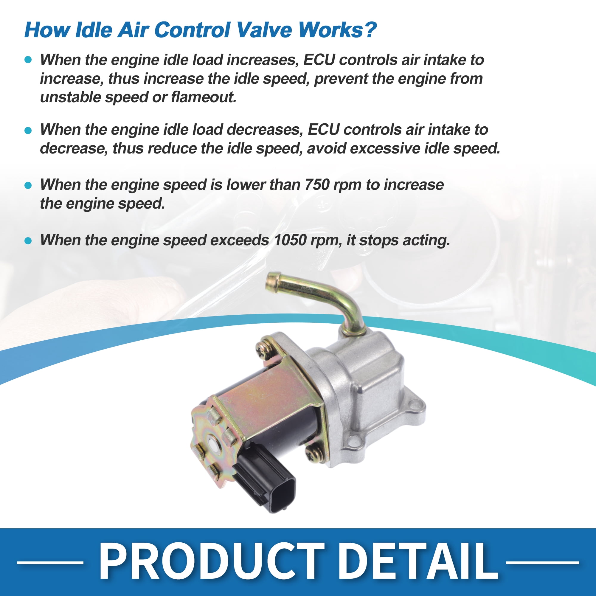 Unique Bargains Car Idle Air Control Valve for Mazda Protege 1999-2003 Replace No.FSN520660B IACV Idle Motor Idle Air Control Valve for Stable Engine Operation