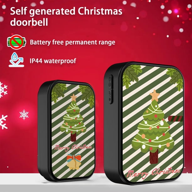 momo0923 クリスマスドアベル38 Self-generating Christmas Doorbell Home Battery- Wireless Doorbell